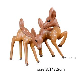 ingrosso mini figurine-Artificiale Mini Sika Deer Giraffa Fata Giardino Giardino Miniature Gnomi Moss Terrari in resina Artigianato Figurine Decorazione della casa Micro RRD12467