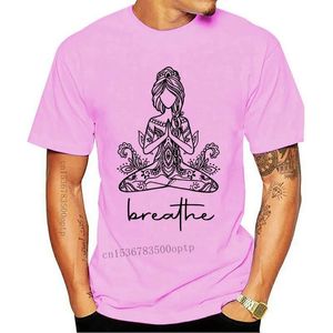 тренировочные тройники женские
 оптовых-Мужские футболки дыхательные медитации девушка футболка Boho Йога тренировки футболки забавные женщины графические намасте от Tee футболка
