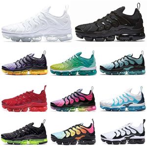 koşu 47 toptan satış-Nike air VaporMax TN Plus Running shoes ayakkabıları kadın erkek Üçlü Siyah Beyaz Pembe Rise REGENCY PURPLE LİMON KİREÇ Volt erkek eğitmen Spor Spor ayakkabılar