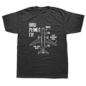 sinek tişörtleri toptan satış-Novelty Nasıl Uçaklar Mühendis Pilot Uçak T Shirt Erkek Kısa Kollu Boy Hip Hop Baskılı T Shirt Top Tees