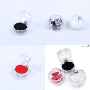 Fashion Acrylic Jewelry Packing Box Womens Ornaments Case Ring Earring Stud Storage Jewels Gift Container NHA10144