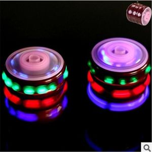 Kleurrijke Flash Led Light Spinning Top Laser Muziek Speelgoed Gyroscoop Imitatie Hout Gyro Kid s Luminous Boys Girl Fun