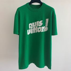 gömlekler örme toptan satış-2021ss Avrupa Fransa Paris Örgü Jakarlı Moda Lüks Erkek Kadın Çift Tee Nefes Kısa Kollu Yaz Yüksek Sokak T Shirt