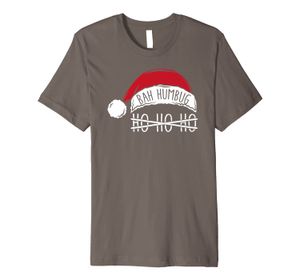 Wholesale funny santa shirts for sale - Group buy Bah Humbug Santa Hat Anti Xmas Funny Holiday Grouch Humor Premium T Shirt