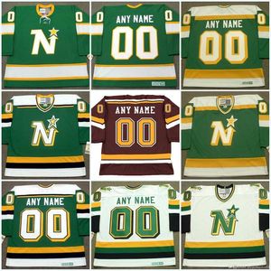 Minnesota North Stars Jersey Dostosowany za pomocą dowolnej nazwy Numer Vintage Hokey Koszulki Spersonalizowane Sched