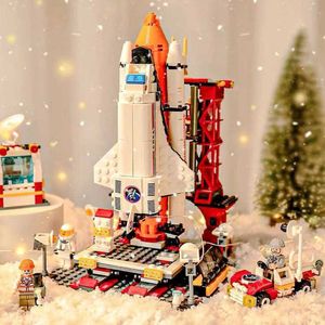 Blocks Compatible Lego Space Shuttle Rocket Toy Assembly Building Blocks Benefit Intelligence Boys year old Gift Model