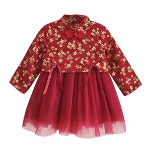 1 jaar peuter baby kind meisje r chinese jaar tang pak Koreaanse traditionele kleding prinses jurken kleding sets