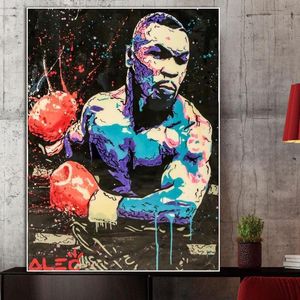Wholesale pictures boxing for sale - Group buy Street Graffiti Art Boxing Champion Tyson Poster Wall Art Pictures for Living Room Home Decor no Frame