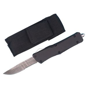 Fabriks direkt A16 Automatisk taktisk kniv c Drop Point Half Serration Blade EDC Pocket Knives Utomhus Survival Gear