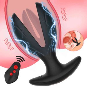 NXY vibrators elektrische schok prostaat massager vibrator seksspeeltjes voor mannen Draadloze afstandsbediening Butt Plug Anale Dilator Volwassenen