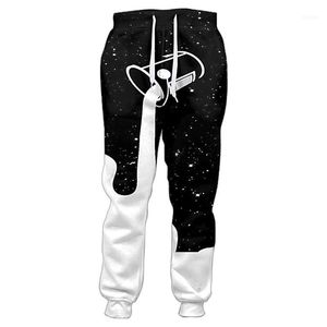 joggers pantolon galaksisi toptan satış-Joggers Pantolon Erkekler Yıldızlı Gece Gökyüzüne Dökülen Erkekler Galaxy Galaxy Cam Süt D Baskı Sweatpants Rahat Pantolonlar1