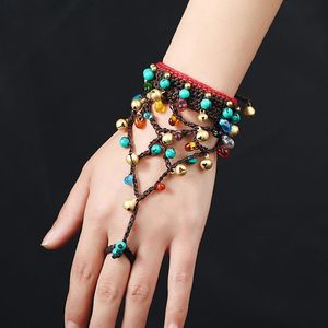 Link Chain European Boho Hand Ring Handmade Exquisite Decorative Finger Bracelet Harness Girls Accessories