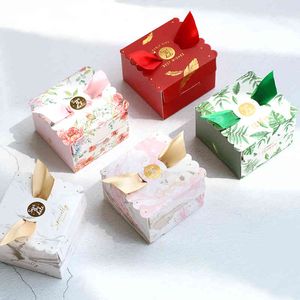 Nowy Multicolor Candy Gift Torba Ślub Ślubne i prezenty Baby Shower Happy Birthday Paper Box Party Supplies