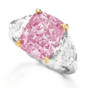 Hecheng nieuwe roze diamant tweekleurige vierkante prinses driehoek simulatie verlovingsring