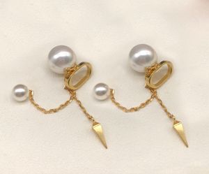 Fashion Ear Cuff Pearl Kolczyki Dla Lady Kobiety Party Wedding Lovers Prezent Biżuteria Zaręczyna Z Pudełkiem NRJ