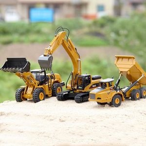 Decorative Objects Figurines Excavator Toy Car Model Simulation Alloy Engineering Children s Male