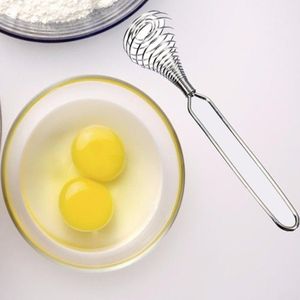 çelik bobinler toptan satış-Mutfak Aksesuarları Yumurta Araçları Çırpıcı Bahar Bobin Tel Çırpma El Mikser Blender Paslanmaz Çelik Kolu Stinging Aracı RRD6907