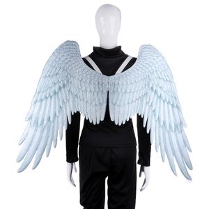 große flügel kostüm großhandel-2021 Halloween D Angel Mardi Gras Thema Party Cosplay Für Kinder Erwachsene Große große schwarze Flügel Devil Kostüm