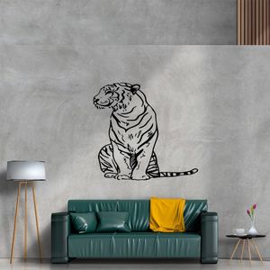 ingrosso tigre murale-Adesivi murali Design Tiger Kitchen Kitchen Wallpaper Decor Shood Room Bedroom Rimovibile Impermeabile Impermeabile Art Decalcomania