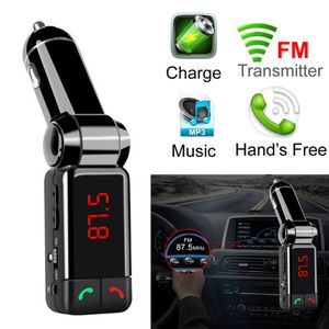 Wholesale aux auto resale online - FM Transmitter Bluetooth Car Kit Hand free MP3 AUX for iphone Android USB Charger Modulator Auto Accessories FM Transmissor