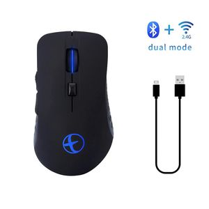şarj edilebilir fare bluetooth toptan satış-Fareler Şarj Edilebilir Fare Kablosuz Bilgisayar Bluetooth Sessiz PC Mause Ergonomik GHz USB Optik Dizüstü Bilgisayar