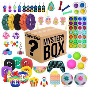 kabartma oyuncak toptan satış-50 Off Adet Gizem Kutusu Rastgele Fidget Oyuncaklar Hediyeler Paketi Sürpriz Kutu Farklı Fidget Seti Antistres Kabartma Oyuncaklar Çocuk Yetişkinler için