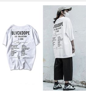 ingrosso fresco ovest-T shirt punk blvckdope Kanye West Hip Hop Tshirt Design Street Uomo Vestiti Cool Fashion T Shirt Estate Camisetas