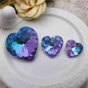 Wholesale jewelry making supplies beads resale online - glass heart charm mm crystal love beads jewelry necklace making supplies earring pendant diy faceted loose