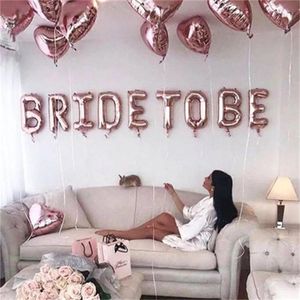 Partijdecoratie inch Bruid Ballonnen te zijn Folie Letter Bruiloft Bachelorette Decoeation Hen Accessoires