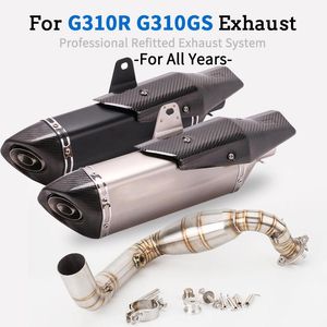 Motorcycle Exhaust System Full Slip On Muffler Escape Contact Middle Pipe For G310R G310GS G R GS