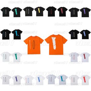 portakallı erkekler toptan satış-Erkek Tasarımcı T Gömlek Arkadaş Erkek Kadın Kısa Kollu Hip Hop Stil Yüksek Kalite Siyah Beyaz Turuncu T Shirt Tees Boyutu S XL