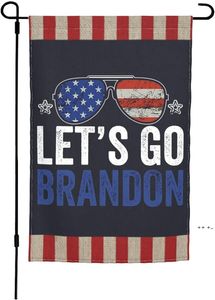 Wholesale outdoor banner printing resale online - Let s Go Brandon Flags Outdoor Garden Banner FJB Hand Flag Double sided Printing Party Supplies RRB11773