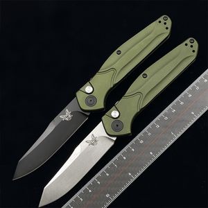 нож с зеленой ручкой оптовых-BenchMade Осборн Автоматический складной нож S30V черный простой лезвие зеленые алюминиевые ручки Открытый кемпинг EDC ножей