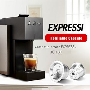 Wholesale expressi coffee pods for sale - Group buy For Caffitaly Tchibo Cafissimo ALDI Expressi Refillable K fee Coffee Capsule Pod Filters Stainless Steel Cafeteira Tamper Spoon