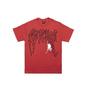 Mens Designer T Shirts Revenge Spider Red Halloween Short Sleeve T shirt High Street Casual