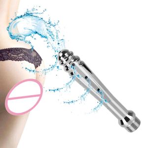 Nxy sex anal leksaker metall hål sida öppning anal sprinkler enema rengöring dusch kolon douche munstycke vaginal tvätt unisex sex verktyg för par