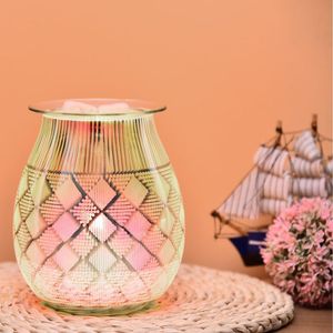 Wholesale melting wax lamp for sale - Group buy Fragrance Lamps D Lingge Glass Aroma Diffuser Essential Oil Mute Air Purifier Electric Wax Melting Burner