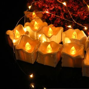 ingrosso albero di natale ha portato a lume di candela-12pcs Tea LED Led Candele Leggero per la casa Dinner Party Decorazione dell albero di Natale Luci a LED