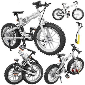 City Techni Górski rower składany z modelem inflatora Bloki budowlane bicykl cegły zabawki edukacyjne dla dzieciaków