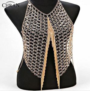 Chran高級ファッション女性全身多層ベストステートメントネックレスチェーンスレーブビーチホルタージュエリーBDC436チェーン