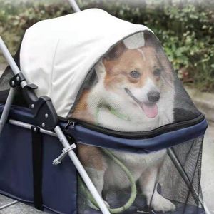 Wholesale pet gear resale online - Cat Carriers Crates Houses Pet Gear Happy Trail Dog Stroller Travel Carriage Convertible No Zip One Clik Fold Storage Cup Holder Removable