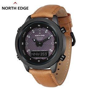 Smart Fitness GPS klockor Klockor Solar Digital Watch Compass Sport Vattentät Stopwatch Reloj North Edge Armbandsur
