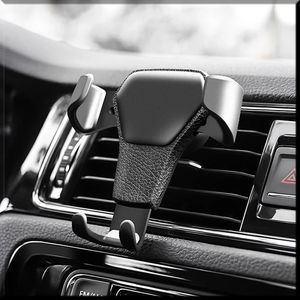 Automatic Locking Gravity Universal Air Vent GPS Cell Phone Holder Car Mount Stand Grille Buckle Type Compatible with All Apple iPhone Android Smartphone on Sale