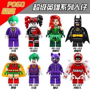 superheld-serie. großhandel-Pingao Baustein PG8032 Superheld Serie Clown Gift Rattan Weibliche Batman Kinder Puzzle Montage Spielzeug
