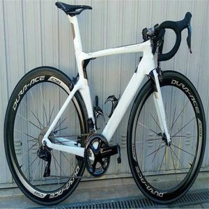 essieu vélo blanc achat en gros de Personnaliser le logo Blanc Concept Road Carbon complet Vélo complet avec groupe R7000 C50 mm WheelSet Guidistebar