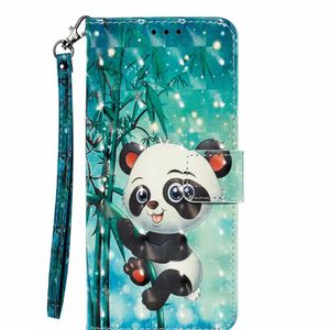 Panda Bamboo Telefoonhaken met kaartpakket voor iPhone Pro Promax X XS MAX Plus Samsung S10 S20 Note10 Note20