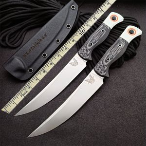 fix blade knives toptan satış-Benchmade Hunt Köftrafter Sabit Bıçak S45VN Blade G10 Kolu Açık Kamp Avcılık Cebi Mutfak Meyve Bıçaklar