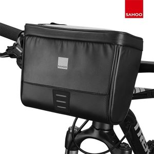 Sahoo Travel Series Waterproof Touchscreen Handlebar Bag Bicycle Cycling Headstock Pannier Basket Map Phone Camera Storag