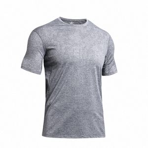 sıkı elastik gömlekler toptan satış-Lulu Erkek Spor Kısa Spor T Shirt Crewneck Sleeve Mesh Yoga Gömlek Üst Üstleri Giyim Tasarımcısı Lu Hizala Elastik Fitness Tayt Egzersiz Erkekler Boack Beyaz Gri L0BH