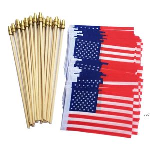 Trump centymetr flaga z flagpolem aby zapisać USA Mini Mini Flag DHD12601